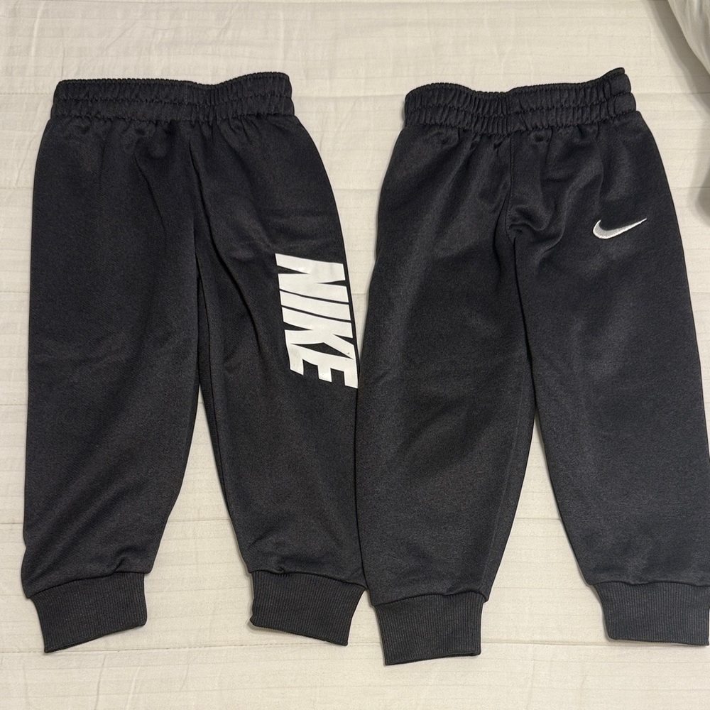 2 Nike Kids Black Sweatpants with Logo
